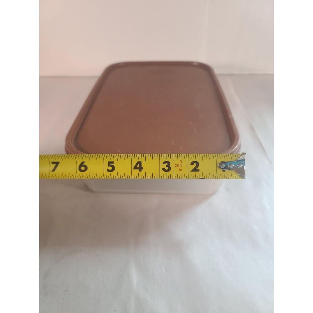 VTG Tupperware Modular Mates Rectangle Storage Container 8.5 Cup 1608-3 Brown - Picture 6 of 8